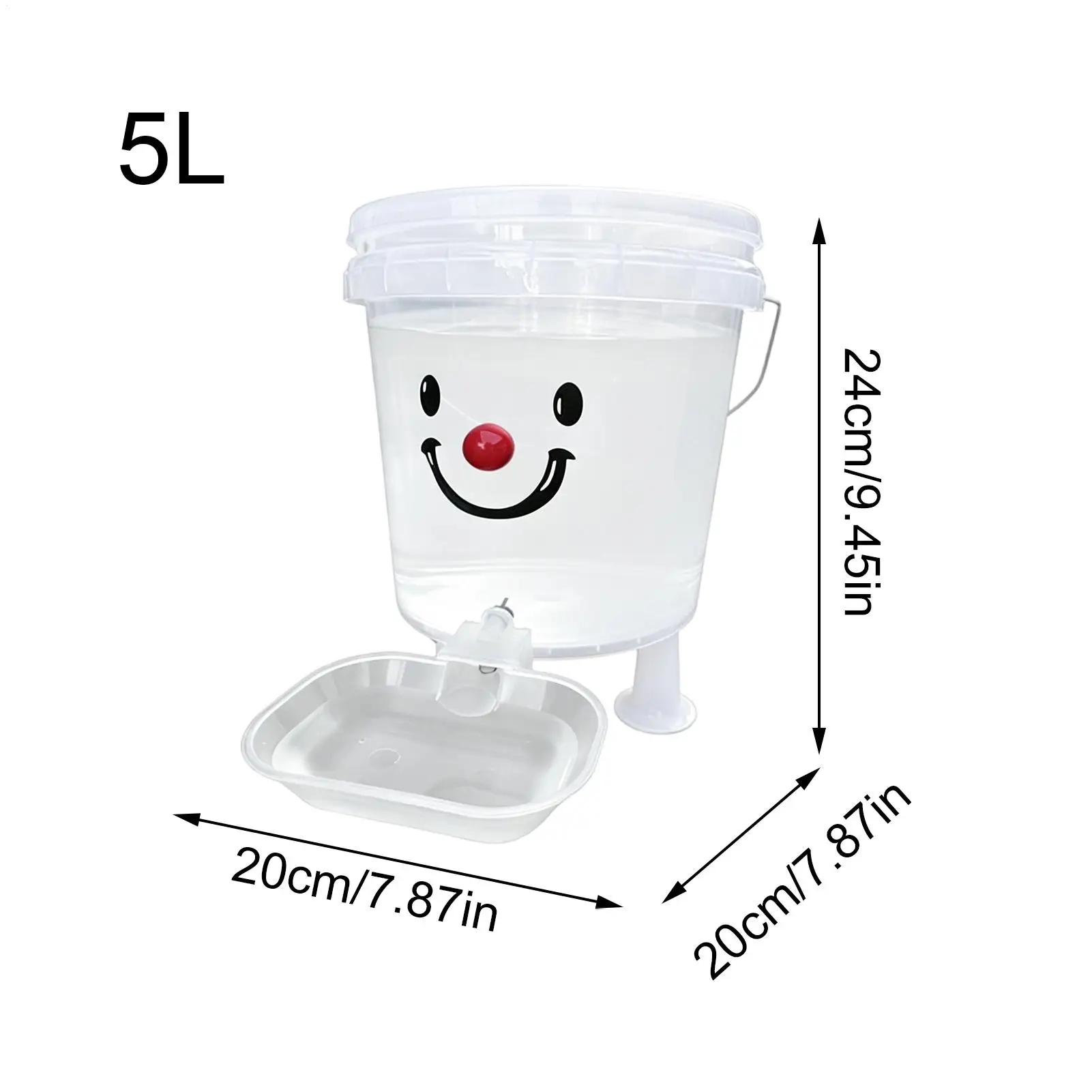 Automatic Dog Water Dispenser Large Capacity Leakproof Visual Bowl for Puppy Pets Indoor Outdoor Dorm Travel Home