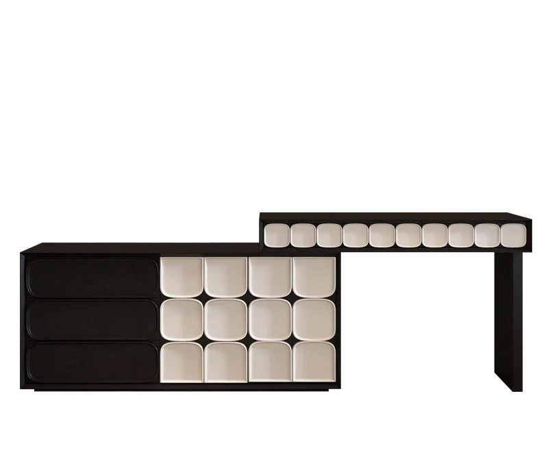 

For Italian Minimalist Lacquered Dresser Chest of Drawers Bedroom Vanity Table Multi Functional Extendable End of Bed Cabinet