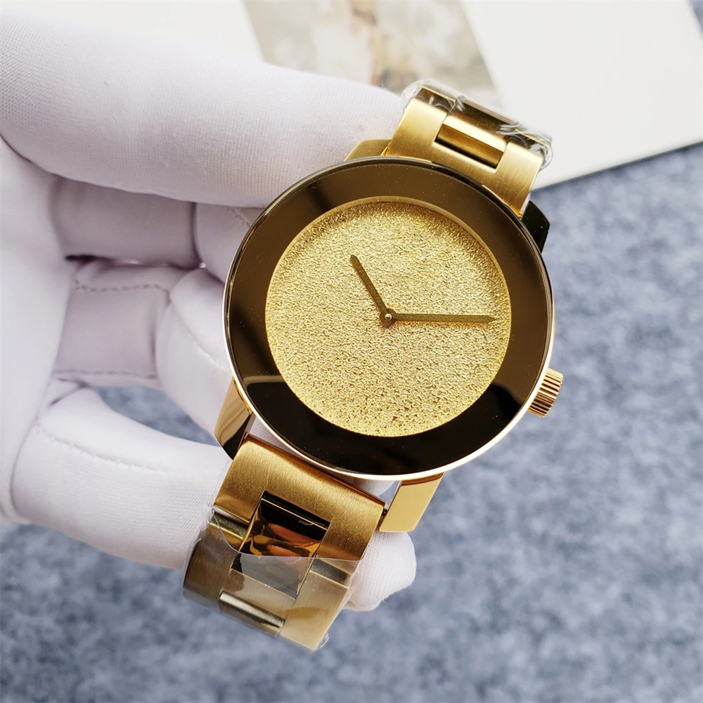 Markowe zegarki na rękę klasyczne kobiety dziewczyna 36mm wysokiej jakości stal nierdzewna zespół metalowy zegar kwarcowy M13