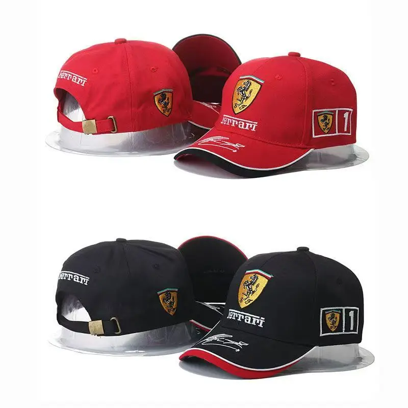 Pour Ferrari 488 812 296 F8 R formule F1 casquettes de Baseball brodées printemps et automne chapeaux décontractés réglables en plein air chapeau de protection solaire