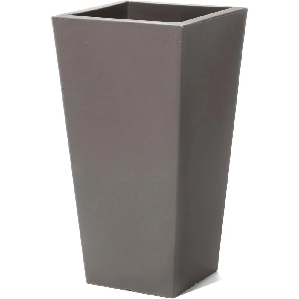 

Большие уличные горшки с эффективным дренажем, прочный пластиковый конический горшок из темного кедра для патио или садоводства на крыльце