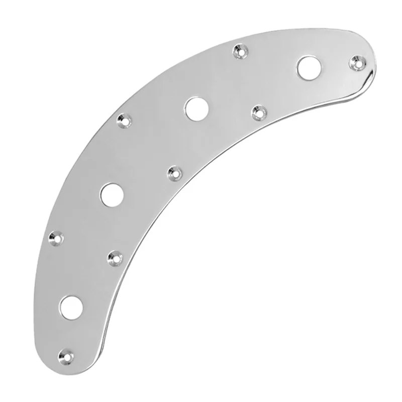 ABME Guitar Switch Control Plate Curved 8 Hole 3 Pot Stingray Musicman Jazz Bass Parts view 2