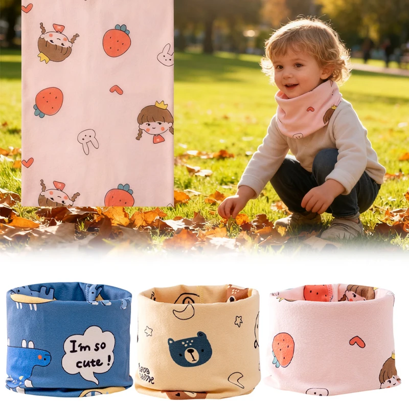 

Детский шарф с термомультяшным узором, ветрозащитная защита для шеи и плеч для девочек, милая детская модная одежда