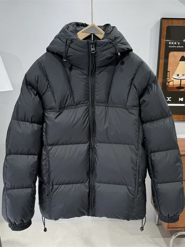 

Men's Winter Puffer Jaet High Fill Power 90 Du down Bread Sle Casual Coat Thi Warm Hooded ort Zipper Closure