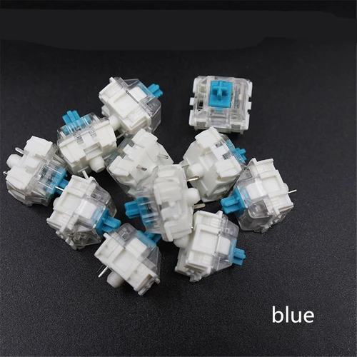 Teclado mecánico de 100 piezas, interruptor de tecla negro, azul, marrón, rojo, para enchufes CIY, SMD, 3 pines finos, Compatible con interruptor MX