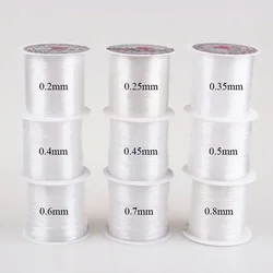 Transparent Crystal DIY Beading Stretch Cords Elastic Fishing Line Jewelry Making Supply Wire Pearl Beads String Accessories