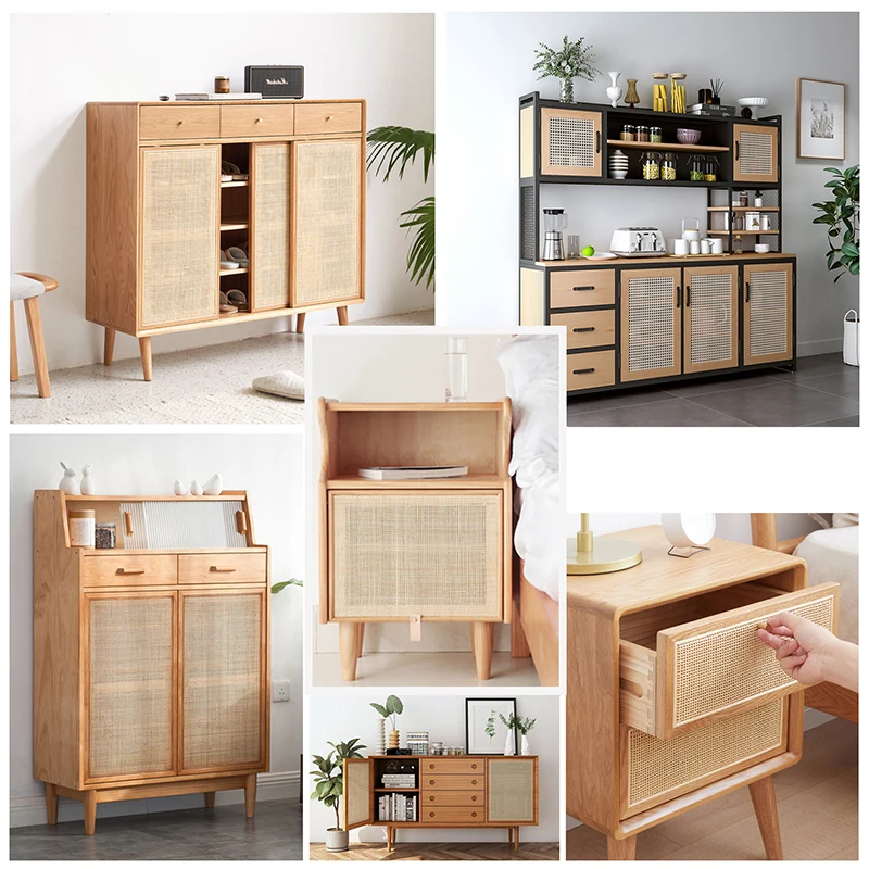 Natural Rattan Indonesian Cane Webbing Roll Material for Furniture Decoration Hollow Lattice Weaving Mat Chair Cabinet Repair image 6