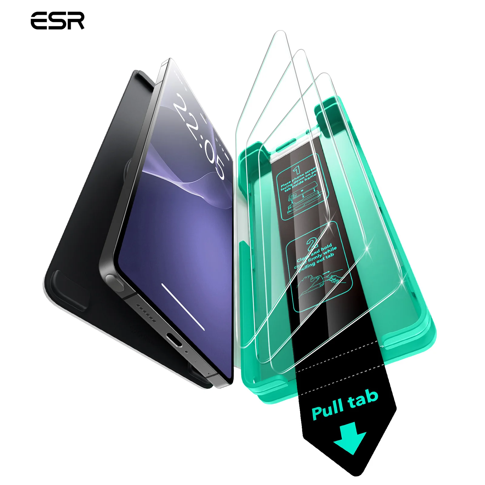 ESR for Samsung S24 Ultra Screen Protector 3pcs HD Tempered Glass Film with Easy Installation Frame for Galaxy S25 Ultra