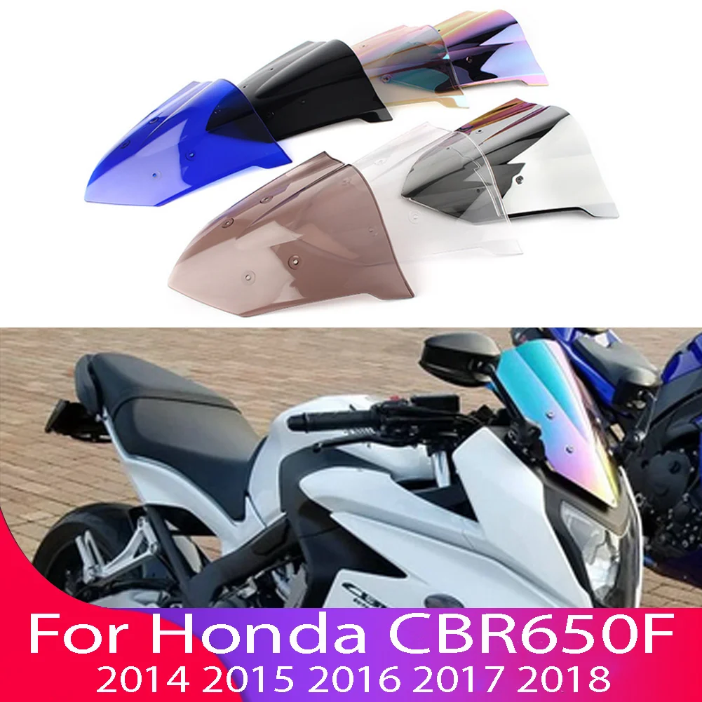 

Motorcycle Windshield For Honda CBR650F CBR 650 F 650F 2014-2016 2017 Double Bubble WindScreen Accessories Fairing Deflector