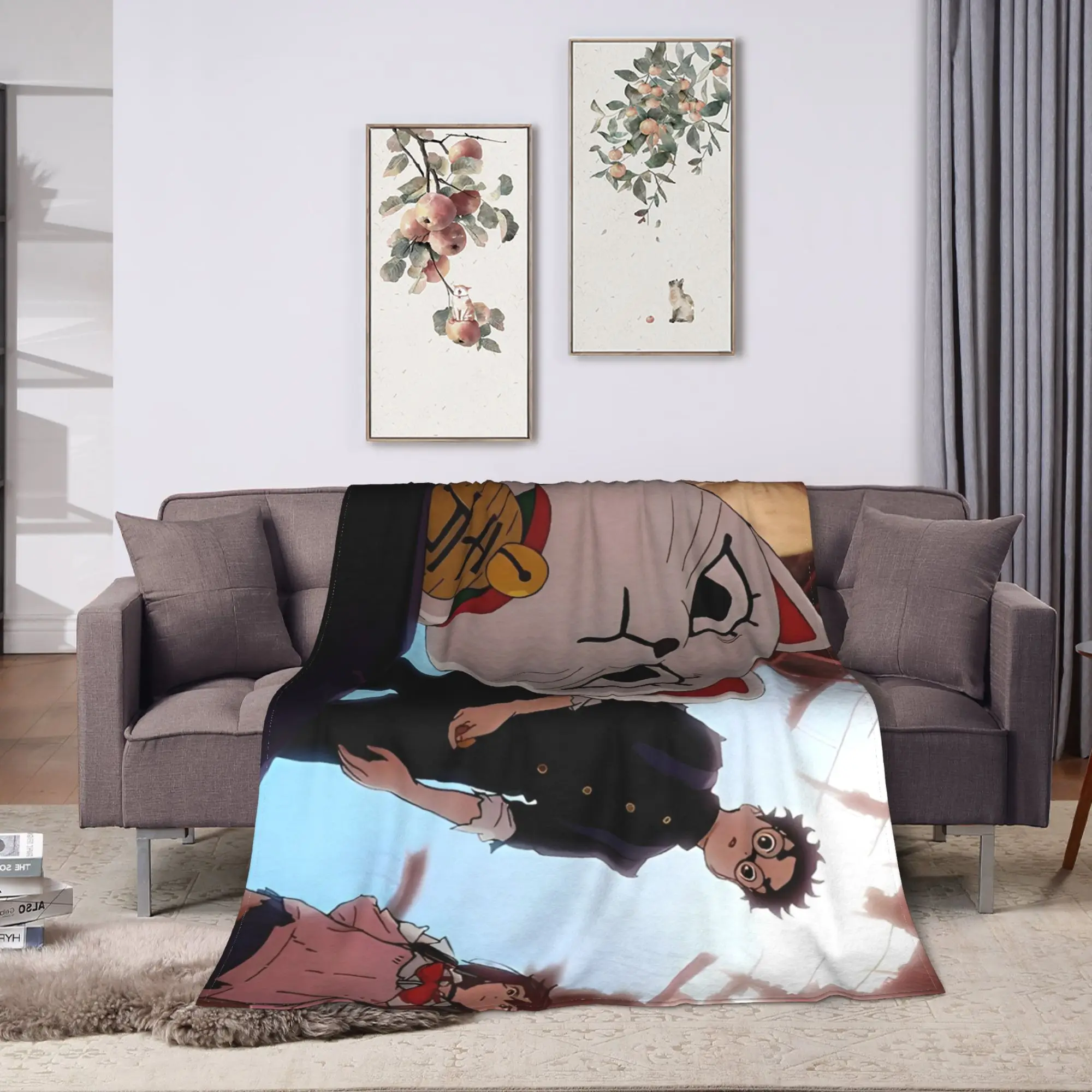Soft Warm Blanket Picnic Turbo Granny Dandadan Anime Bedding Throws  Flannel Bedspread For Outdoor Fashion Sofa Bed Cover