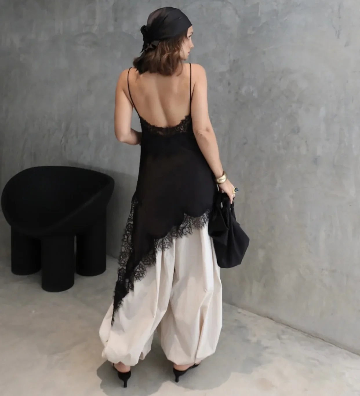 FDEY Solid Color Pleated Fashion Autumn Female Loose Bloomers Long Pants Streetwear 2025 Casual Loose Bloomers Pants For Women