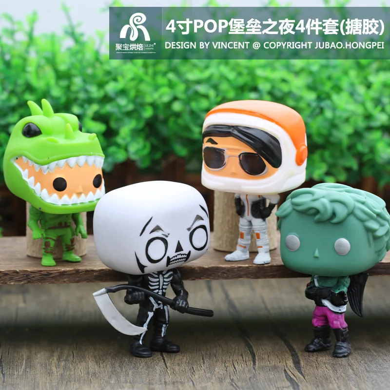 4in1 나이트 스컬 브라이트 봄버 렉스 비닐 액션 피규어 비닐 인형 몬스터 컬렉션 모델 장난감 어린이 크리스마스 선물