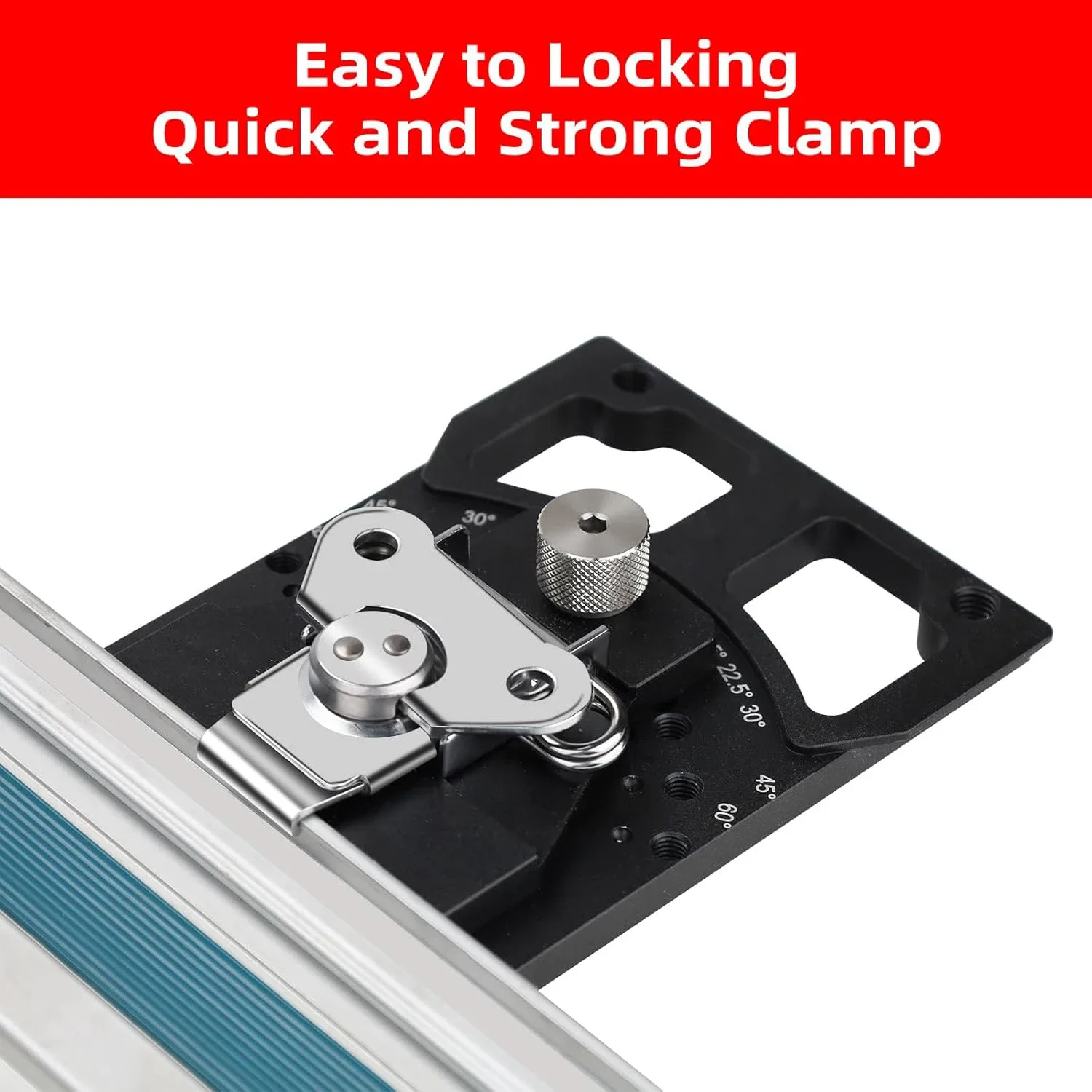 2025 Track Saw Square Adjustable Angle With -45° To 45° Quick Positive Stops and 90 Degree Right Angle Rail Square Guide