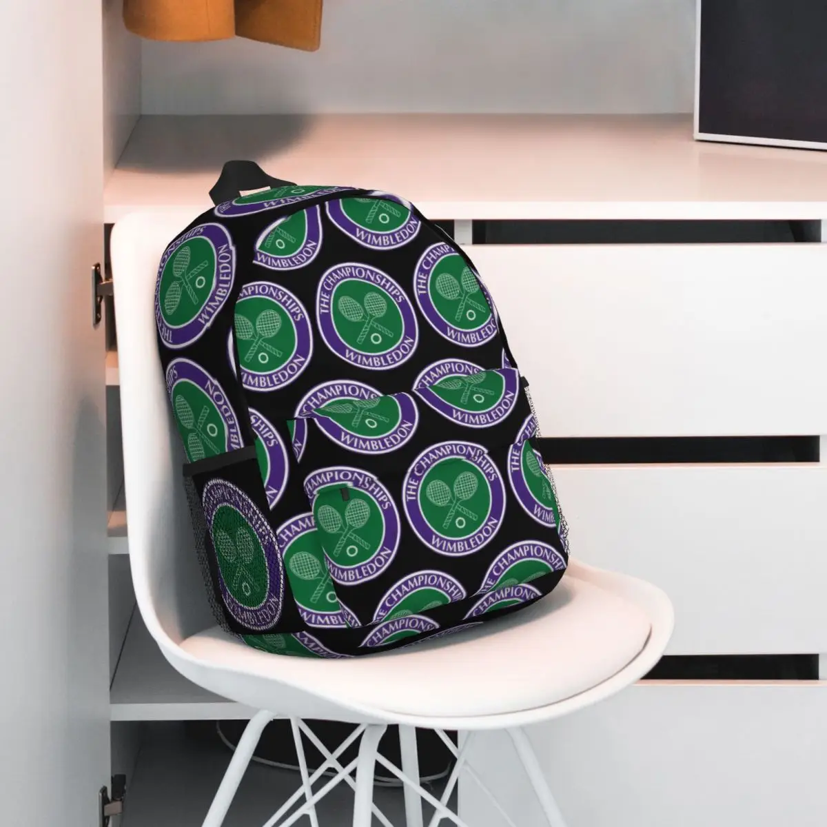 Wimbledon Camping Logo Backpack Middle High College School Student Bookbag