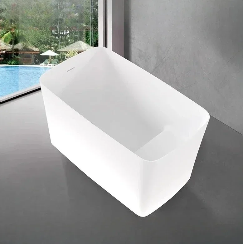 Thin edge independent simple bathtub household small apartment skin-sensitive stone silk soft touch artificial stone hotel B & B