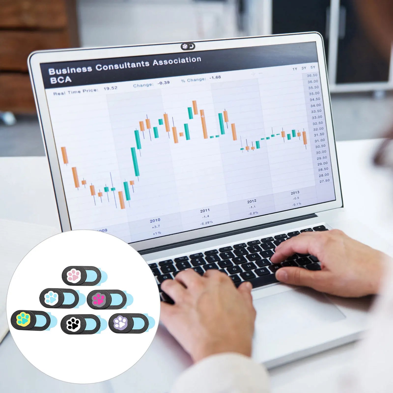 

6Pcs Webcam Cover Slide Paw Pattern Ultra-Thin Privacy Protection for Laptop Tablet Computer Webcam Cover Slider