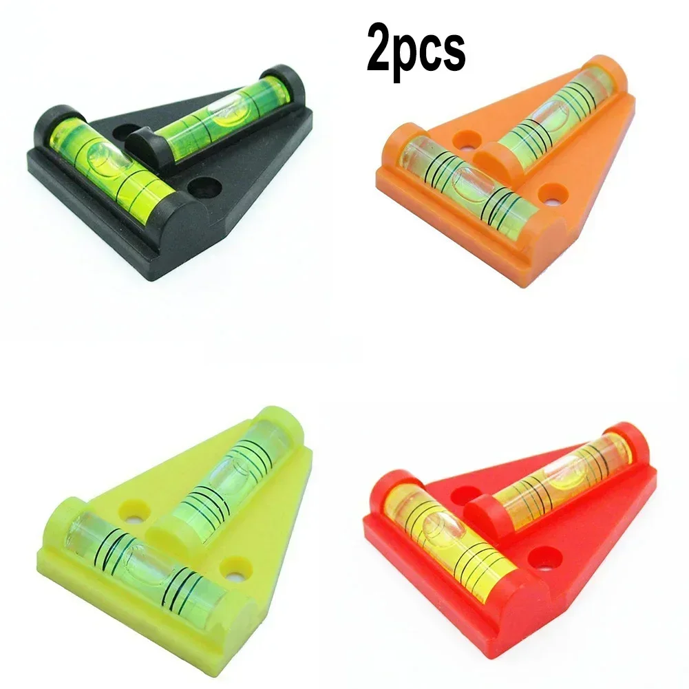 2Pcs Two Way T-Shape Mini Leveller BubbleLevel Horizontal Bubble Triangle Level PrecisionBubble Measuring Kit