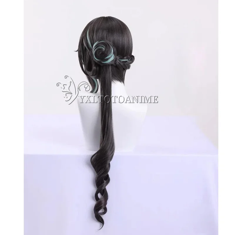 Game honkai star rail Ruan Mei cosplay wigs wig cap Green Black long hair heat resistant synthetic Halloween role play prop
