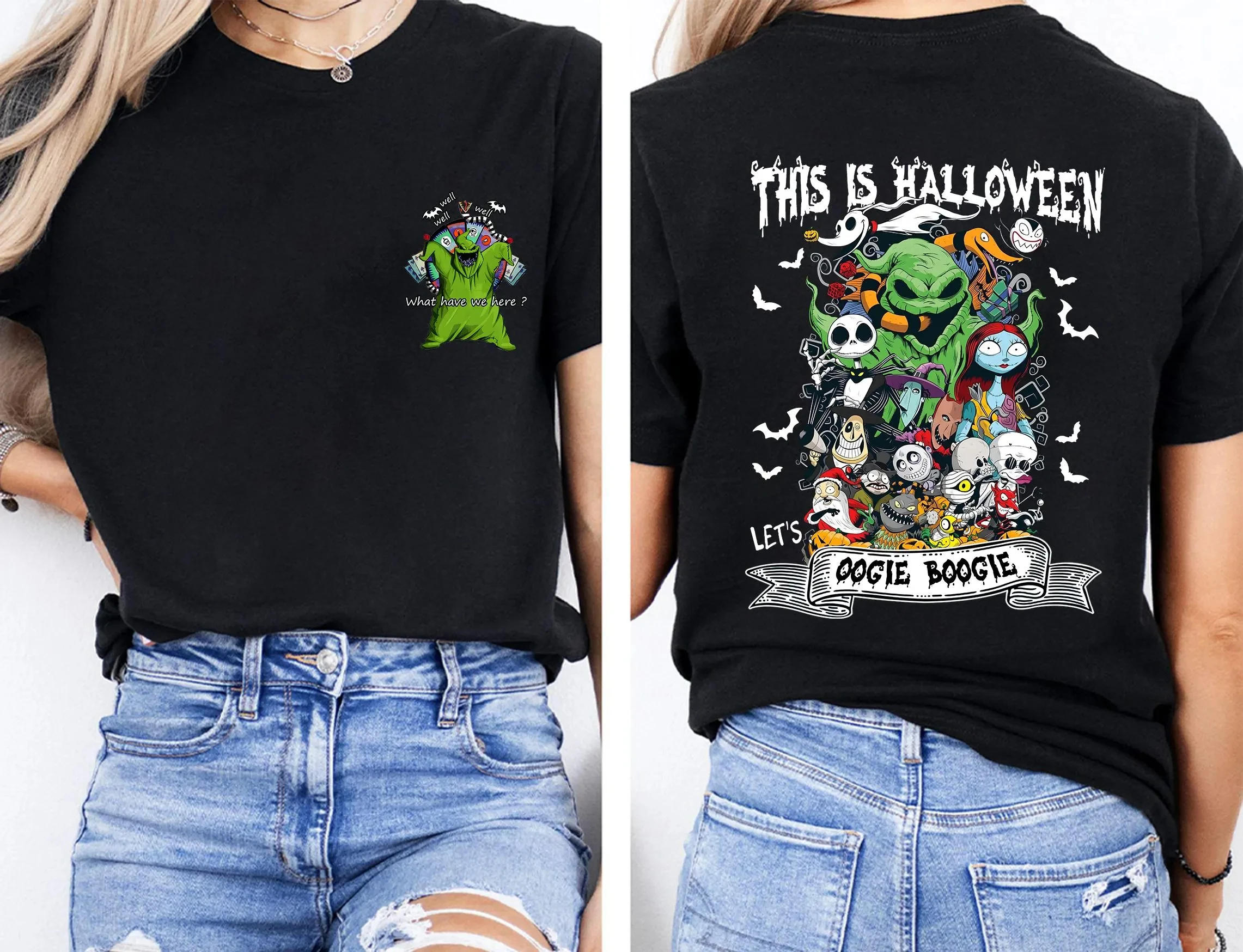 La pesadilla antes de Navidad Oogie Boogie camisa Esto es Halloween Let's Oogie Boogie camiseta Disneyland Halloween
