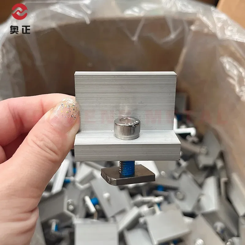 Customized on demand Photovoltaic medium pressure block Solar aluminum alloy edge pressure block bracket connector