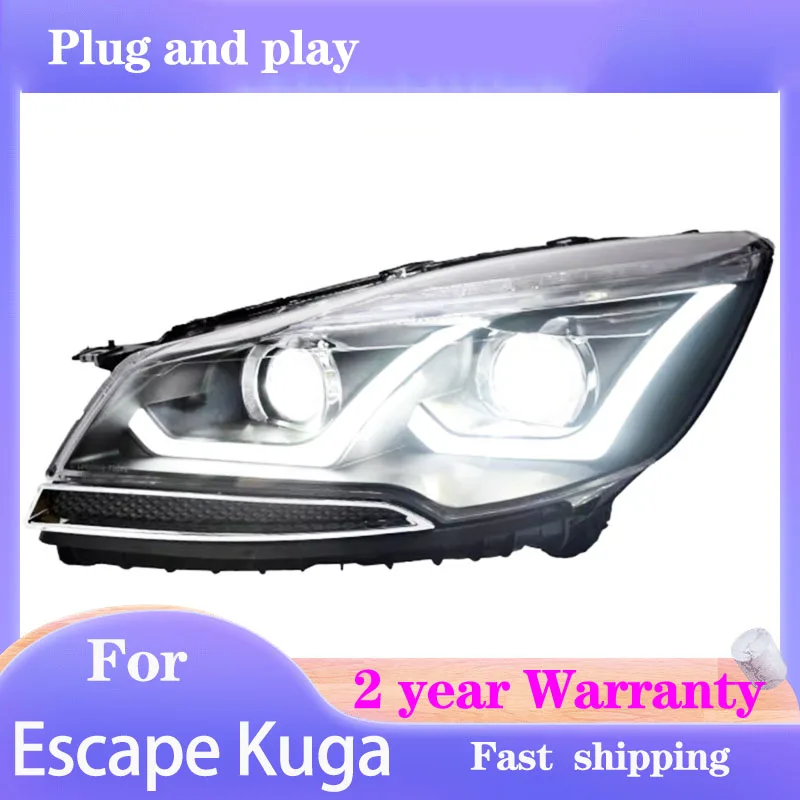 تصفيف السيارة رئيس مصباح ل الهروب كوغا 2013 2014 2015 رئيس مصباح النهار تشغيل DRL ثنائية زينون عدسة HID اكسسوارات السيارات