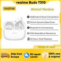 realme Buds T310 Wireless Earphone 46dB Hybrid Noise Cancellation BT5.4 12.4mm Dynamic Bass Driver 40 Hours Total Playback IP55