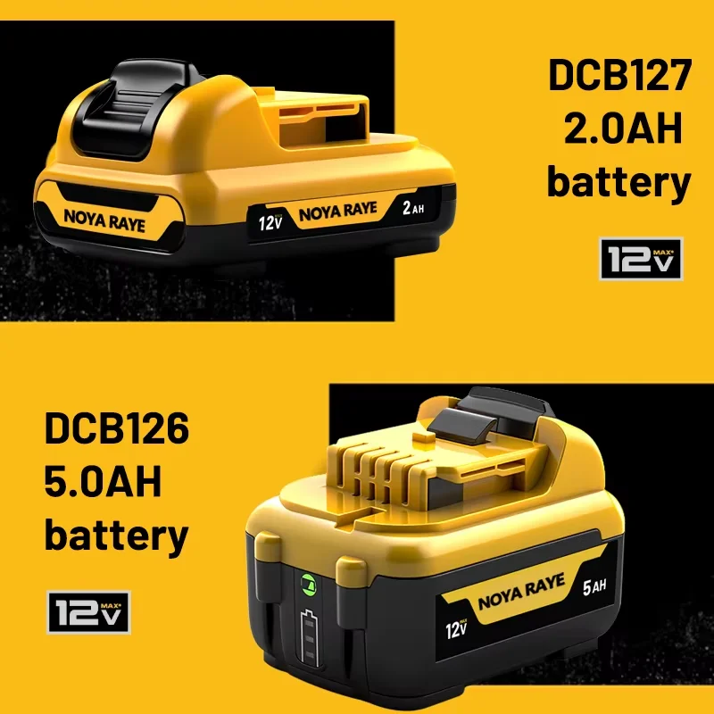 Baterie do nářadí 12V 5Ah 2Ah Li-Ion Náhrada pro DeWalt DCB124-XJ DCB120 DCB127 DCB123 DCB122 DCB124 DCB121 Baterie do elektrického nářadí - náhled 3