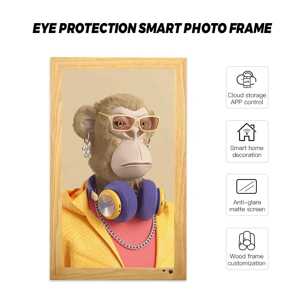 Hd Large Electronic Photo Frame 21.5 Inch Nft Display Wifi Digital Photo Frame