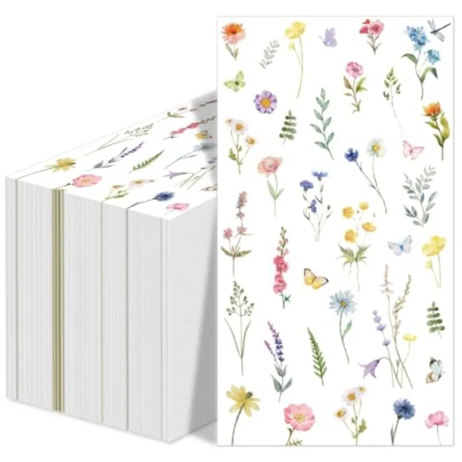 

PCS Wildflower Napkins Spring Summer Party Decorations Disposable Floral Butterfly Paper Napkin Guest Cocktail Napkin Bathroom