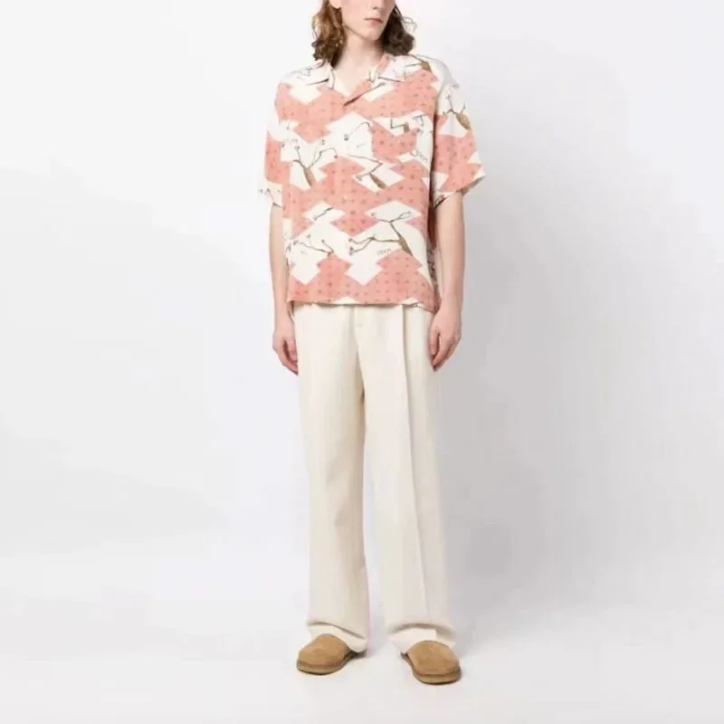 New Arrival VISVIM 23SS CROSBY Japan Nakamura Hand Dyed Hawaiian Blossom Rich Short Sleeve Shirt for Men