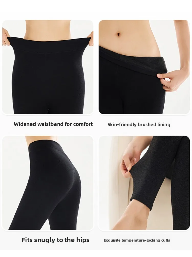 Taille haute doublé Fce femme Leggings femmes automne hiver vêtements d'extérieur pantalons chauds avec empreintes neuf Points élastique Sl...