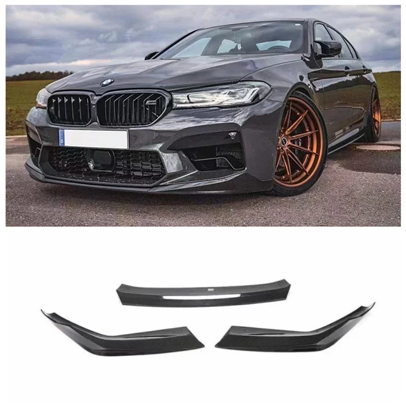 

Передний бампер из углеродного волокна для BMW F90 M5 2021 2022 2023 +, диффузор для губ, спойлер, защитный чехол