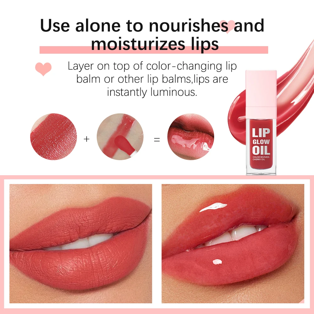 Tinted Glow Lip Oil Set Long Lasting Moisturizing Deep Hydrating Diminishes Lip Lines Waterproof Lipstick Natural Lip Makeup Kit