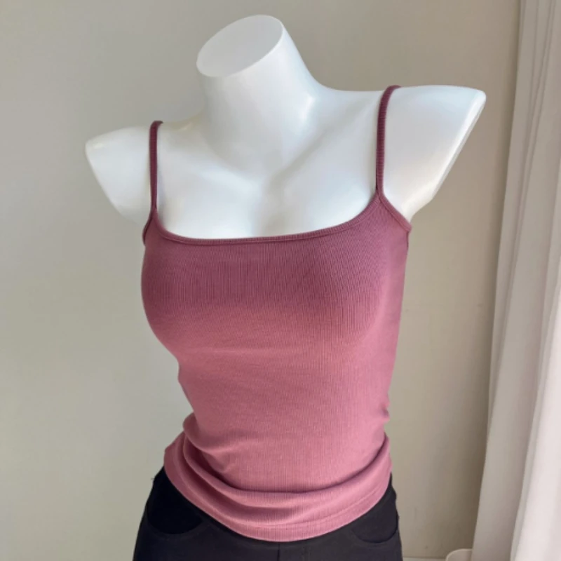 Camis Women Various Colors Sexy Casual Simple All-match Fashion Ladies Temperament Ins Summer Classic Basic Ulzzang Korean Style