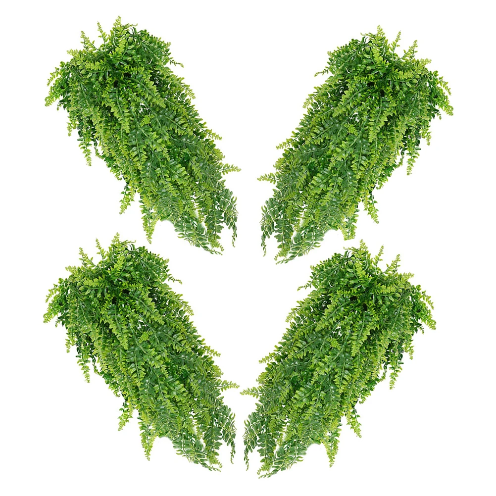 

4 Pcs Artificial Fern Plants Simulated Greenery Indoor Decor Imitation Rattan Hanging Vine Leaves Fake Vines
