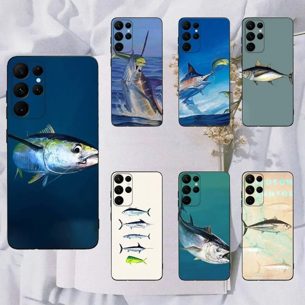 

Bluefin Tuna Phone Case For Samsung Galaxy A13,A21s,A22,A31,A32,A52,A53,A71,A80,Soft Black Shell