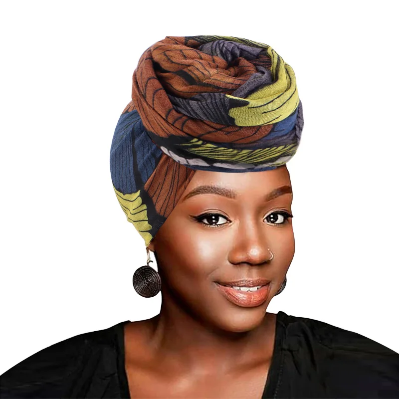 New Women Cotton voile Head Wrap Scarf Knot Turban Long Hair Scarf Shawl Hijab Headscarf Headwrap Tie Headband Hair Accessories