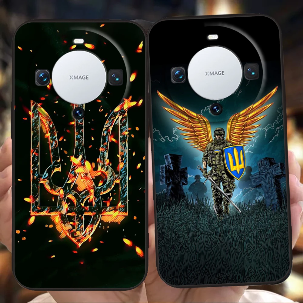 U-Ukraine Flag Phone Case Cover for Huawei Mate 60 Pro P50 P40 P30 P20 P10 P Smart Y6 Y7 Y9 Plus Silicone Fundas Shell Capas Bag