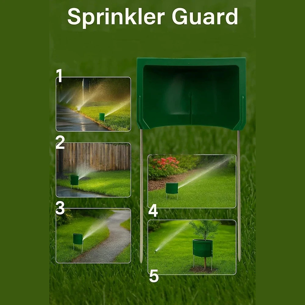 Sprinkler Head Guard Kit 4 Pack for In Ground Irrigation Systems to Prevent Damage During Mowing Edging and General Yard Work