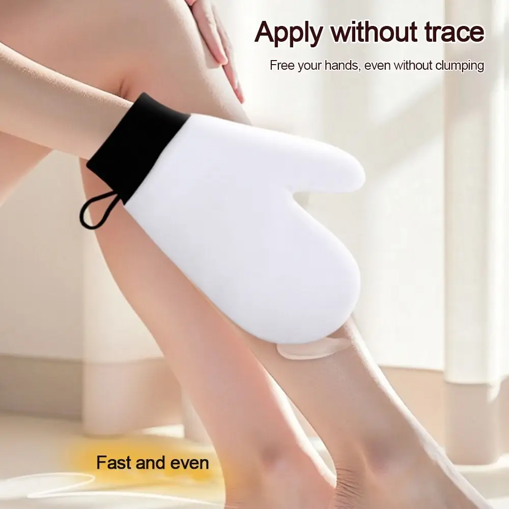 Lederen zelfbruinende want Wasbaar Sneldrogend Bodylotion Handschoen Herbruikbaar Sunless Fake Tan Lotion Applicator Lichaamsgezicht Toepassing