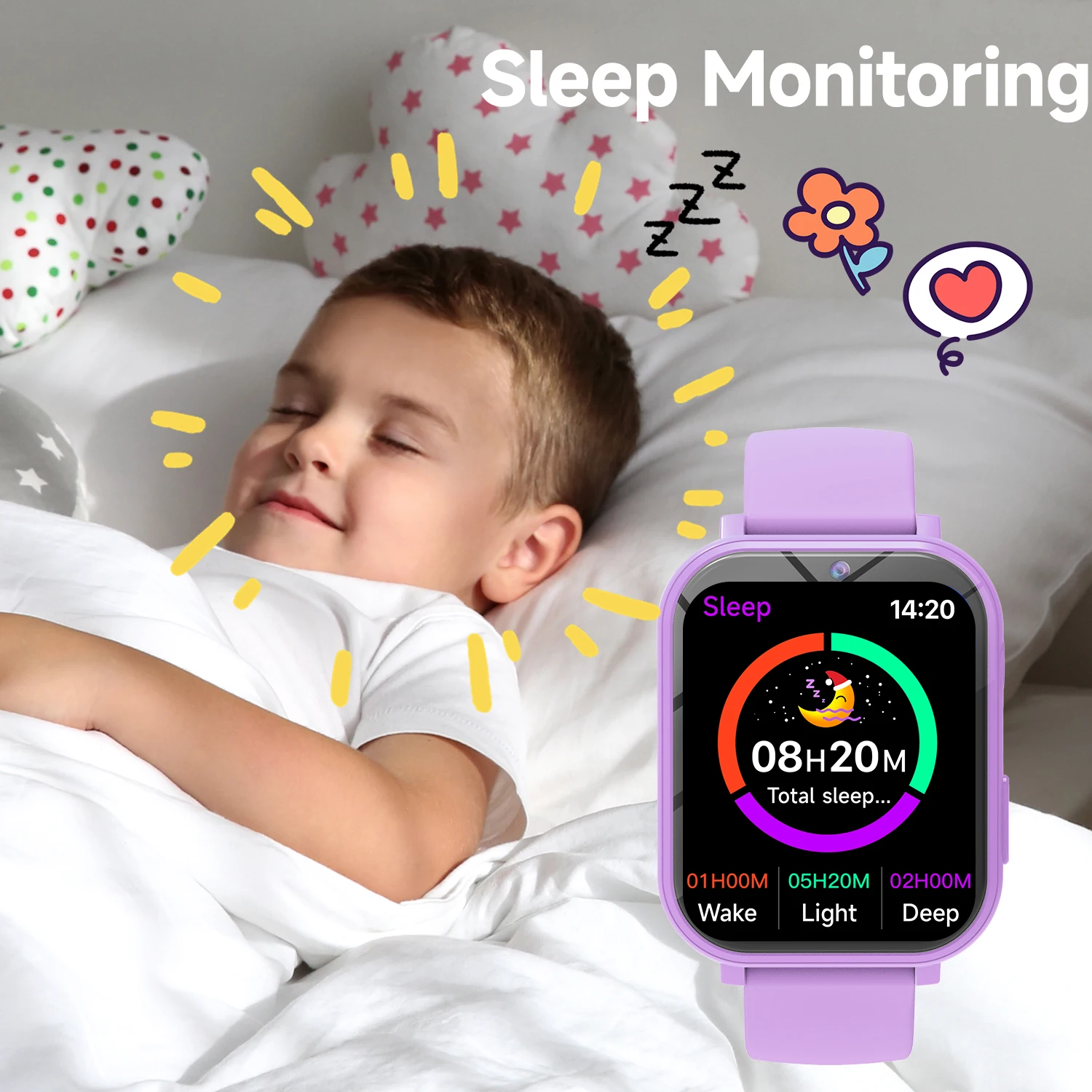 Kids Smart Watch with Camera for Boys Girls Age 4-12 Educational Game Watch Pedometer Alarm Flashlight Birthday Gifts Funny Toy view 5