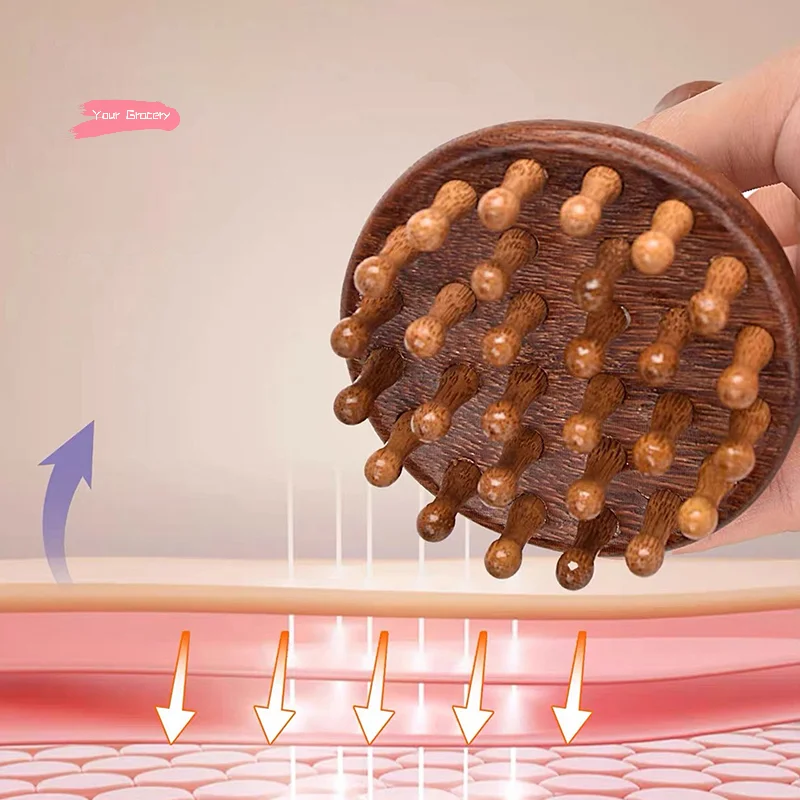 

Wooden Mushroom Manual Massage Tool Gua Sha Full Body Use Muscle Tension Relief Local Fat Massager for Relaxation