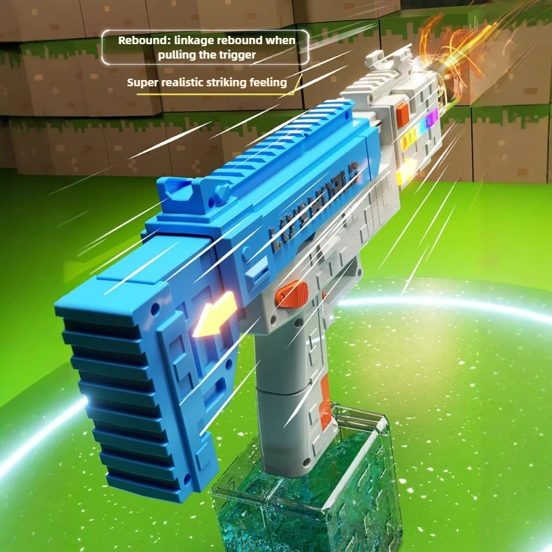 Pistolet na wodę z wielokolorowymi diodami LED o dużej pojemności Letnia zabawka basenowa dla dzieci i dorosłych Interaktywna gra wodna na świeżym powietrzu