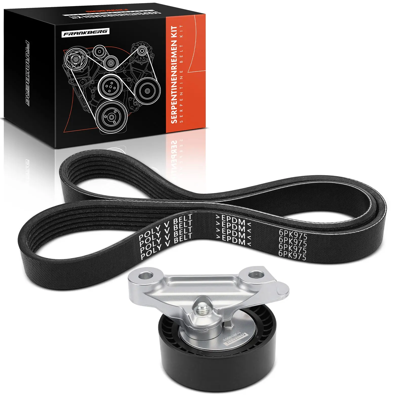 Frankberg 1x distributieriemset waterpomp voor VW Load UP Polo UP! Seat Ibiza Sportcoupe Skoda Citigo K056PK975