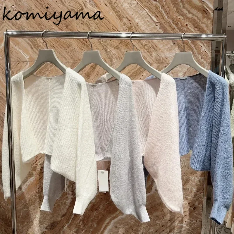 

Japan Knitted Cardigan Batwing Sleeve Outerwears Sweet Loose Sweater Gentle Women Clothing Spring New All-match Cardigans