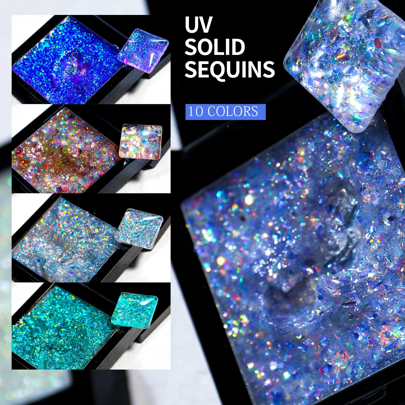 10 Color Glitter Sequins Gel Nail Polish 5ml Spaking Shinig Semi Permanent Paint Hybrid Varnish Top Coat Solid Nail Tips Gel