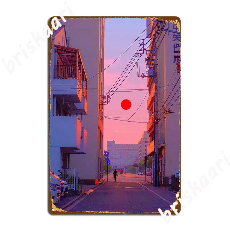 Sundown In Japan Metal Plaque Poster Plates Cinema Kitchen Bar Cave Funny Tin Sign Poster