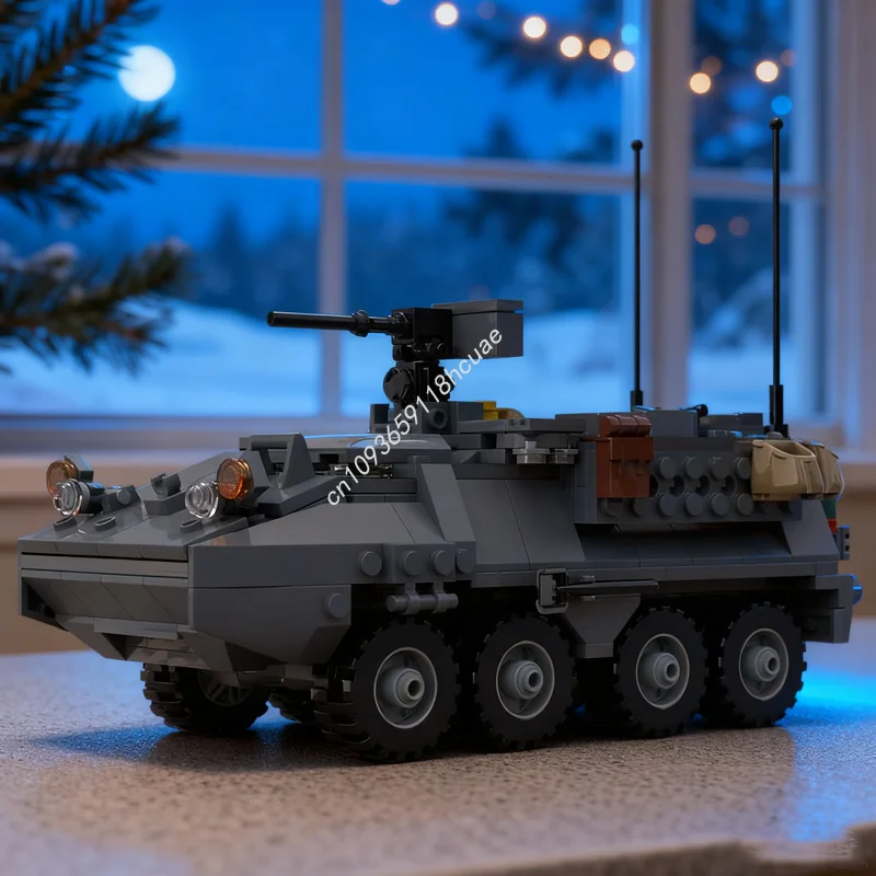 

439 шт. MOC STRYKER пехотный переносной автомобиль, модель США, строительные блоки, строительные блоки, сборные игрушки, идея, рождественский подарок, кирпич для детей