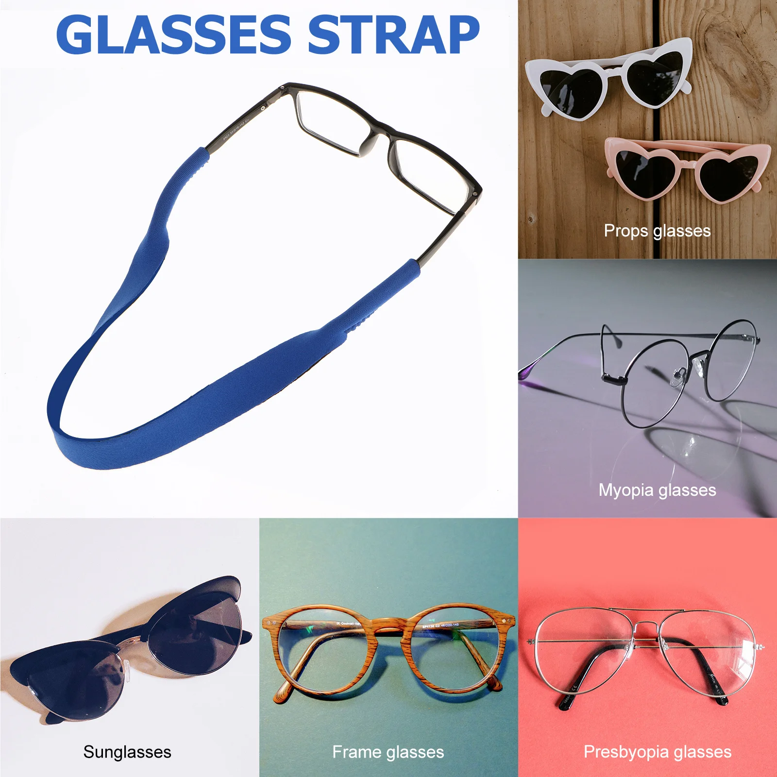 

Anti-Slip Glasses Strap Wide Fit Eyewear Retainer For Sports Sunglasses Reading Eyeglass Chains Holder Multicolor