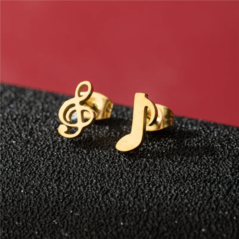 Punk-Spinnennetz-Ohrringe für Frauen, Edelstahl-Musikbrillen-Pinguin-Ohrstecker, Minimalistische Ohrpiercing-Schmuckgeschenke – Detail 18